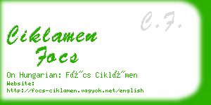 ciklamen focs business card